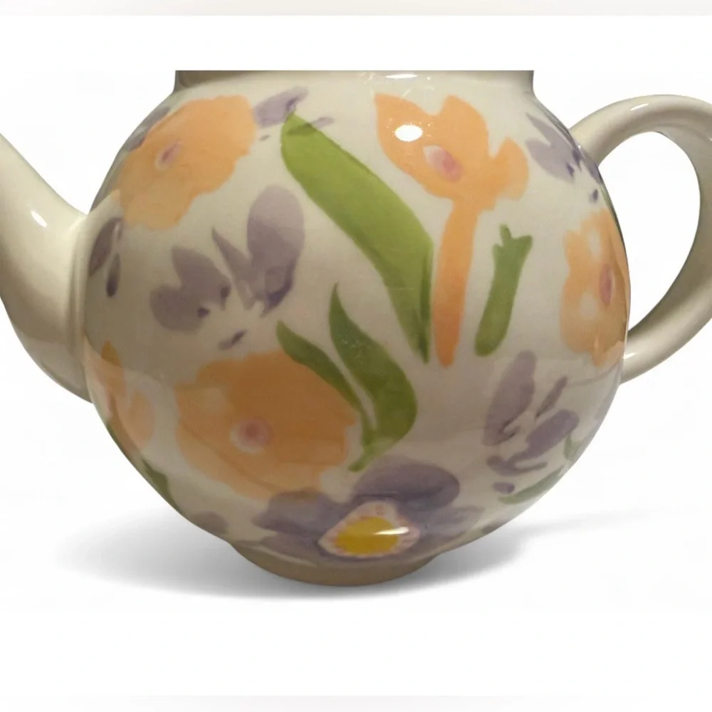 Threshold Floral Watercolor Pastel Spring Easter Ceramic Teapot